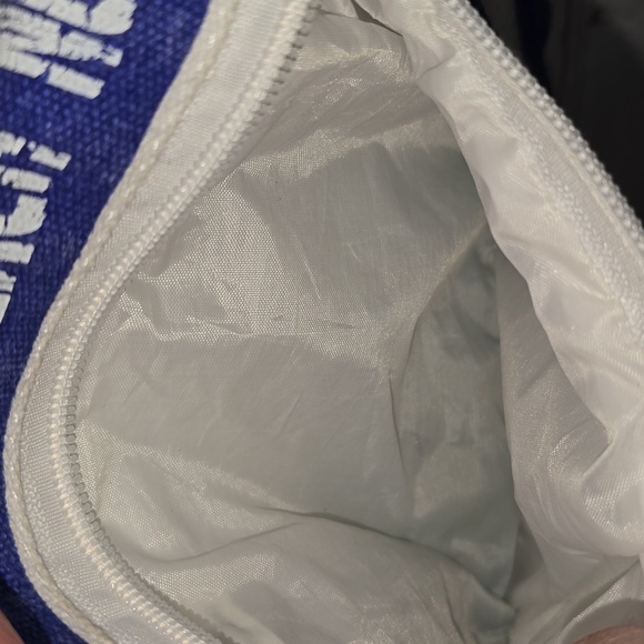 Boothbay Harbor Blue Striped Tote Holden Beach North Carolina 2 Pockets Nautical - Picture 3 of 8